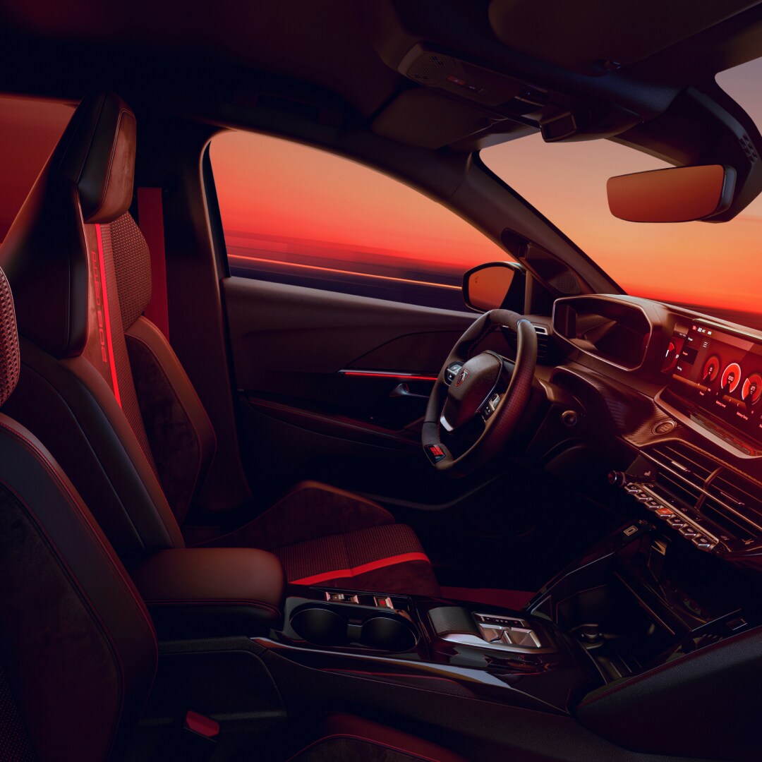 Nieuwe PEUGEOT E‑208 GTi – stoeldetail