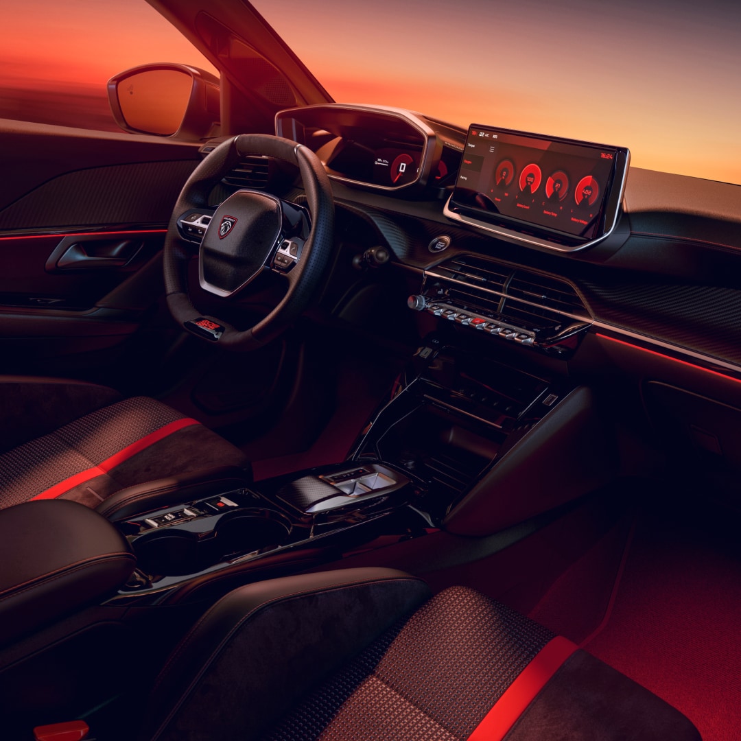PEUGEOT i‑Cockpit® van de nieuwe PEUGEOT E‑208 Gti
